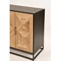 Komoda Indus 117 cm z masivu dub přírodní/grafit