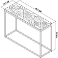 Konzolový stolek Indus 116 cm z masivu dub přírodní/grafit