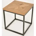Odkládací stolek Indus 45 cm z masivu dub přírodní/grafit