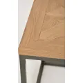 Odkládací stolek Indus 45 cm z masivu dub přírodní/grafit