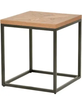Odkládací stolek Indus 45 cm z masivu dub přírodní/grafit