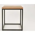 Odkládací stolek Indus 45 cm z masivu dub přírodní/grafit