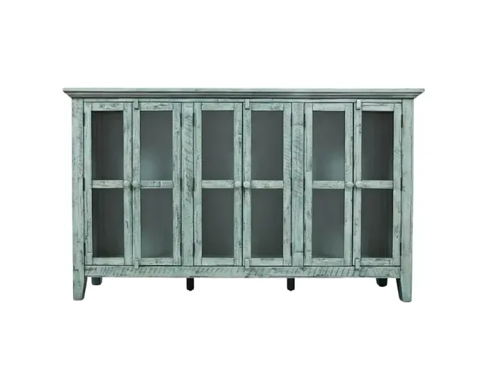 Komoda Avola 1615-70 178 cm z masivu modrá