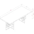 Jídelní stůl Rose Hill 200 cm zelený/zlatý