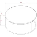 Konferenční stolek Rose Hill 80 cm zelený/zlatý