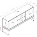 Komoda Soho 180 cm bílá