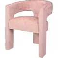 Designové čalouněné jídelní křeslo Leith růžové
