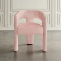 Designové čalouněné jídelní křeslo Leith růžové