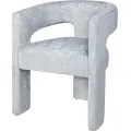 Designové čalouněné jídelní křeslo Leith modrošedé