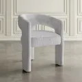 Designové čalouněné jídelní křeslo Leith stříbrnošedé