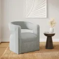 Otočné designové křeslo Leith šedé