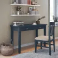 Jídelní židle Avola z masivu tmavě modrá/krémová