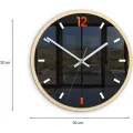 Nástěnné hodiny Grafit 30 cm oranžové/černé