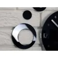 3D nalepovací hodiny Rings černé