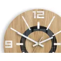 Nástěnné hodiny Alladyn Wood hnědé