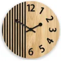 Dřevěné nástěnné hodiny Londyn 33 cm hnědé/černé