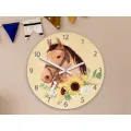 Dětské nástěnné hodiny Ami Kůň hnědý 30 cm vícebarevné