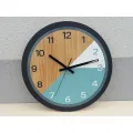 Dřevěné nástěnné hodiny Paris 33 cm modré/černé