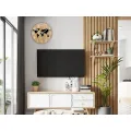 Dřevěné nástěnné hodiny Mapa Wood 33 cm hnědé/černé