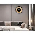 Dřevěné nástěnné hodiny Tokio 33 cm dub přírodní/černé