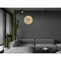Dřevěné nástěnné hodiny Aksel 33 cm dub přírodní/modré