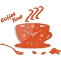 Nástěnné hodiny Coffee oranžové
