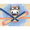 Dětské nástěnné hodiny Ami Panda 30 cm vícebarevné