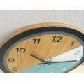 Dřevěné nástěnné hodiny Paris 33 cm modré/černé