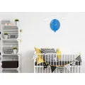 Nástěnné hodiny Balon 30 cm modré
