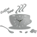 Nástěnné hodiny Coffee světle šedé