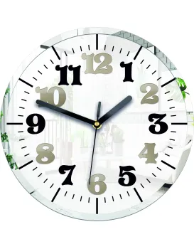 Nástěnné hodiny Alexis 30 cm bílé/zrcadlové
