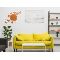 Nástěnné hodiny Motyle 28 cm oranžové