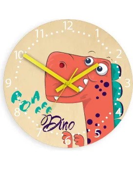 Dětské nástěnné hodiny Ami Dinosaurus 30 cm vícebarevné