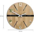 Dřevěné nástěnné hodiny King 33,5 cm dub přírodní