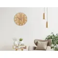Nástěnné hodiny Simple Oak hnědo-růžové