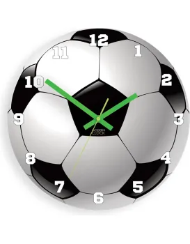 Dětské nástěnné hodiny Fotbal 30 cm černobílé