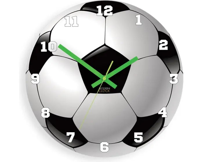 Dětské nástěnné hodiny Fotbal 30 cm černobílé