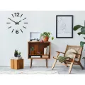 Nástěnné samolepící hodiny Forest 60 cm černé