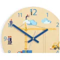 Dětské nástěnné hodiny Ami Staveniště 30 cm vícebarevné
