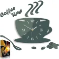 Nástěnné hodiny Coffee šedé