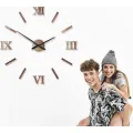 Nástěnné samolepící hodiny Numero 75 cm měděné