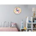 Dětské nástěnné hodiny Mirro Jednorožec 30 cm vícebarevné