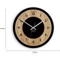 Dřevěné nástěnné hodiny Tokio 33 cm dub přírodní/černé