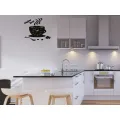 Nástěnné hodiny Satin cup černo-žluté