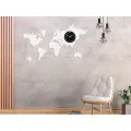 3D nalepovací hodiny Mapa světa bílé