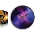 Nástěnné hodiny Galaxy fialové