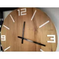 Dřevěné nástěnné hodiny Arabic 50 cm hnědé/bílé