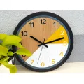 Dřevěné nástěnné hodiny Paris 33 cm žluté/černé