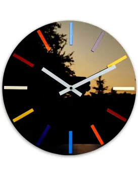 Nástěnné hodiny Colorfull 32 cm černé/barevné