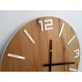 Dřevěné nástěnné hodiny Arabic 50 cm hnědé/bílé